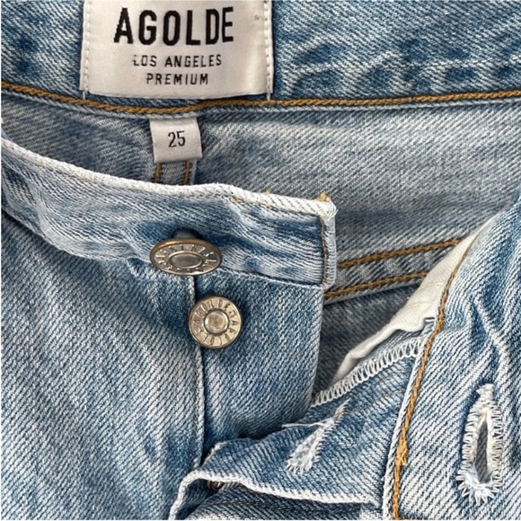 Agolde Women's Light Blue Distressed Jeans - Picture 8 of 12